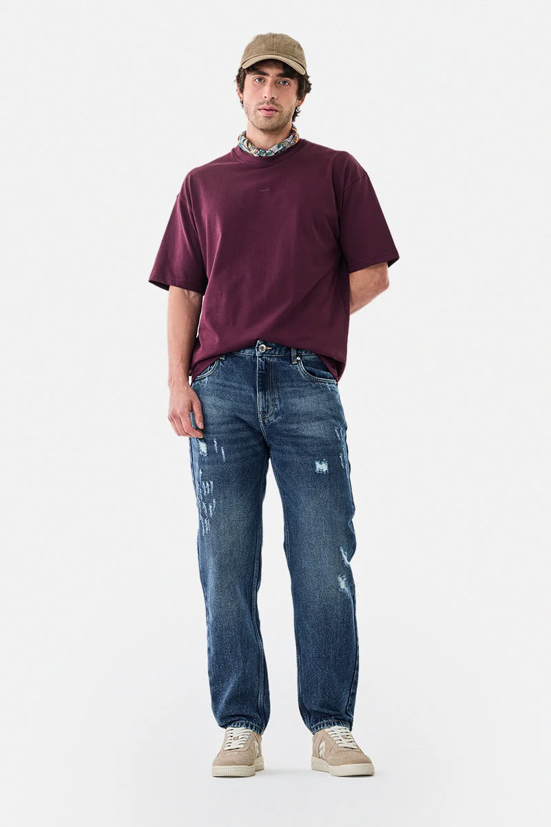 SNITCH  Relaxed Fit Washed Jeans for Men | Best Price UAE